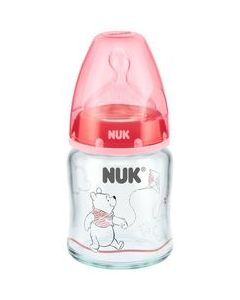 NUK Premium Choice+系列 迪斯尼维尼款宽口玻璃彩色奶瓶 